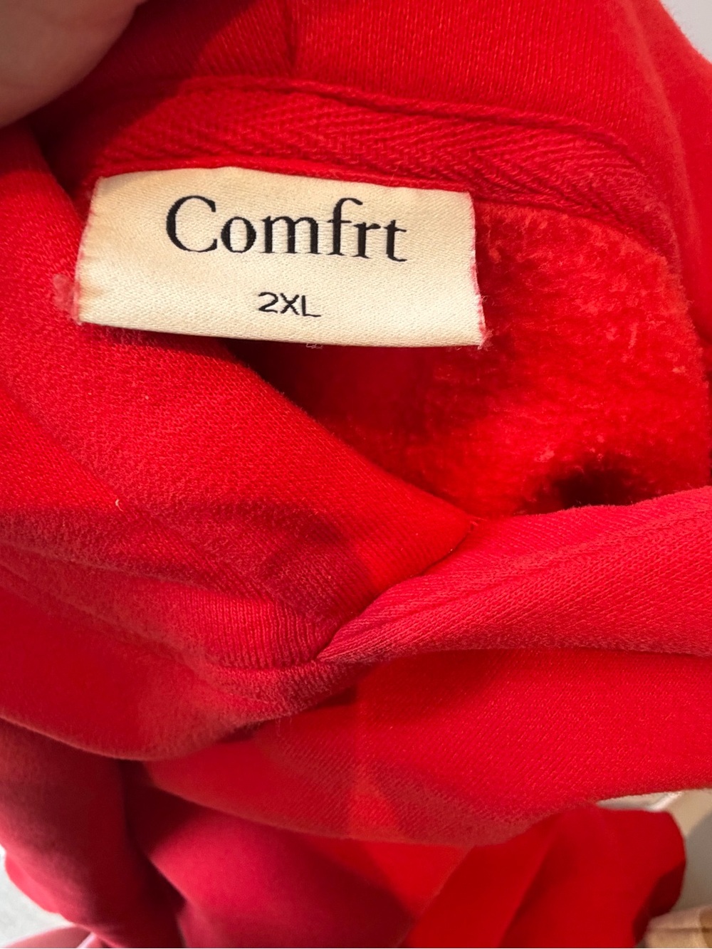 Red 'Comfrt' Hoodie XXL Comfort Sweatshirt - Picture 4 of 4